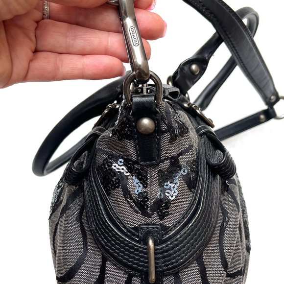 Coach Madison Metallic canvas Sequin Bag - Picture 11 of 15